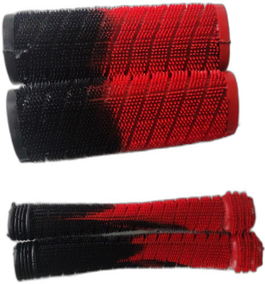 Elco Dot Non-slip Handle Grips And Clutch Covers Black and Red (Pack of 2) For Bikes Handle Bar Grip For Universal For Bike Universal For Bike(Pack of 4)