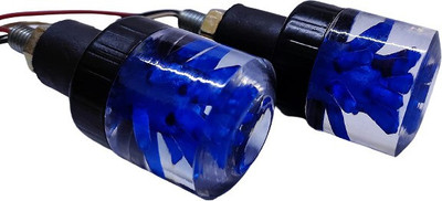 Deviant Buzz Universal Bike's & Scooty Handle Bar Light Tree Shaped (Blue) Bike Handlebar Weights(2 Blue, White)
