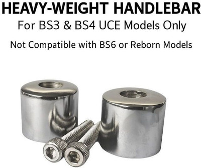 EAZ HANDLE WEIGHT CHROME Bike Handlebar Weights(2 Silver)