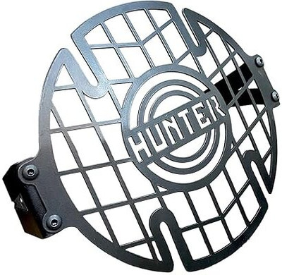 SGTB Hunter 350 Headlight Grill Black Metal Head Light Cover Hunter Accessories Bike Headlight Grill(Black)