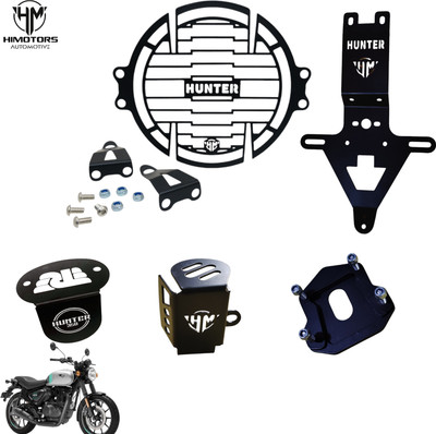 HIMOTORS HUNTER 350CC COMBO SET OF 5 PCS Bike Crash Guard(Royal Enfield)