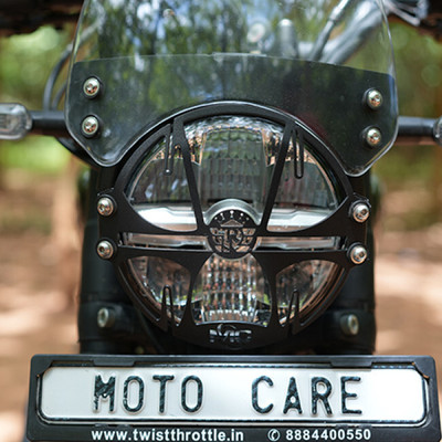 auto trends HEADLIGHT GRILL FOR GUERRILLA 450 Bike Headlight Grill(Black)