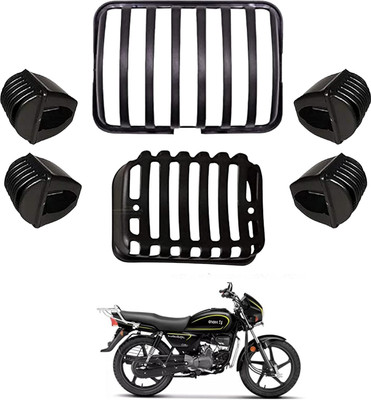VPRS PVC Grill Of Headlight, Indicators & Taillight for Hero Splendor/ Splendor Plus Bike Headlight Grill(Black)