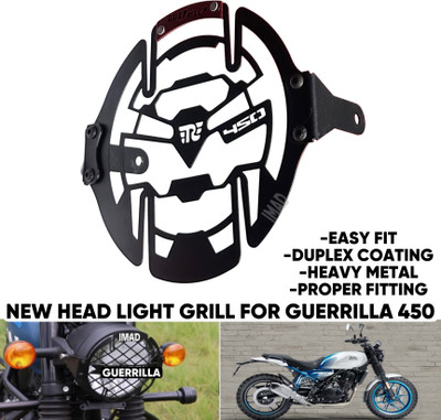 imad HEADLIGHT GRILL FOR GUERRILLA 450 Bike Headlight Grill(Black)