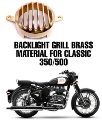 Golden Fox BRASS BAKCLIGHT GRILL FOR CLASSIC Bike Headlight Grill(Gold)