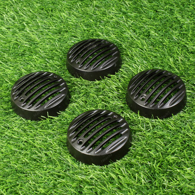 Alpha ten INDICATOR GRILL SET BULLET CLASSIC SET OF 4 HEAVY MATERIAL MADE IN INDIA Bike Headlight Grill(Black)