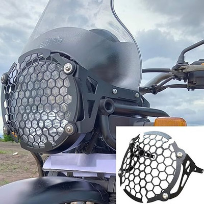 SGTB Himalayan 411 BS6 Headlight Grill X Series Model Head Light Frame Guard Bike Headlight Grill(Black)