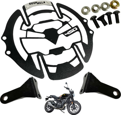 OZANGO Bike Front Metal Head light Grill / Jaali Black For RE Guerrilla 450 Bike Headlight Grill(Black)