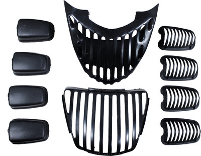 Vtrust Passin Pro Digtal Bike Grill Set of 6 Bike Headlight Grill(Black)