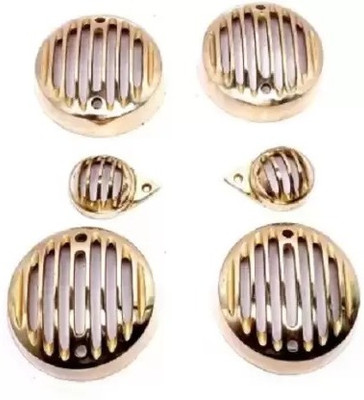 MODAROCK BRASS INDICATOR PARKING GRILL SET Bike Headlight Grill(Gold)