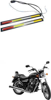 PRTEK 2pcs/ 17CM Car LED COB DRL Daytime Running Light Waterproof_g162 Bike Headlight Grill(Multicolor)