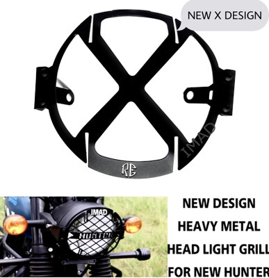 Aklin Boky NEW X DESIGN HEADLIGHT GRILL Bike Headlight Grill(Black)