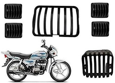 Golden Fox G10 Headlight, Indicator Taillight for Hero Splendor Plus BS3 to BS6 All Models Bike Headlight Grill(Black)