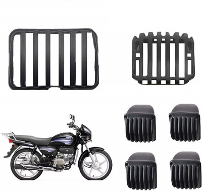 Vishal Mart Headlight Grill Indicator Tail Light All Parts Accessories Modified for Hero Bike Headlight Grill(Black)
