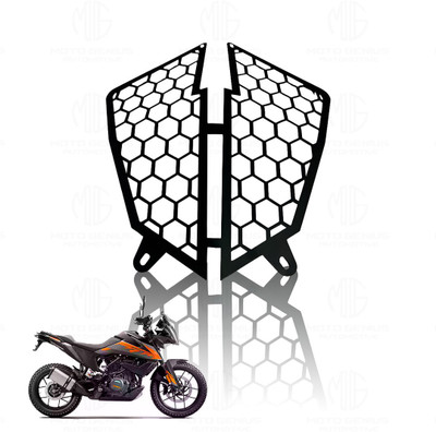 Moto Genius Front Headlight Grill Guard for KTM Adventure 250/390 Bike Headlight Grill(Black)