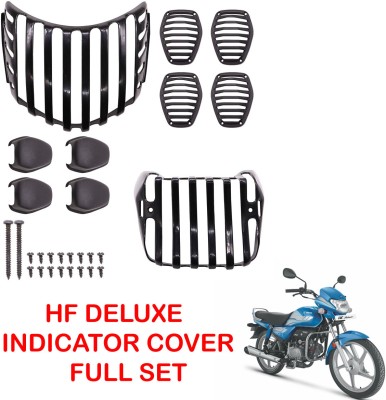 CHINKI TRADERS HF DELUX FULL KIT Bike Headlight Grill(Black)