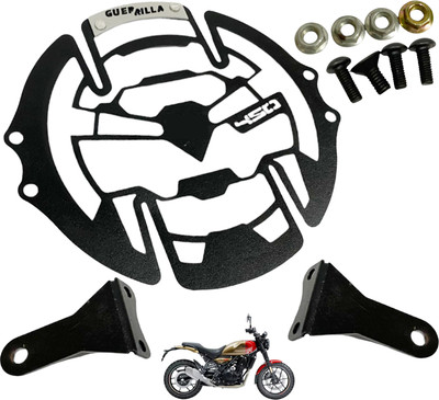 OZANGO Bike Heavy Metal Head light Grill / Protector jaali For RE Guerrilla 450 Bike Headlight Grill(Black)