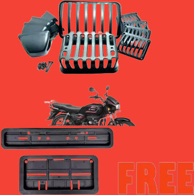 Gurdeep Creation Bike Headlight Girll-43 Bike Headlight Grill(Black)