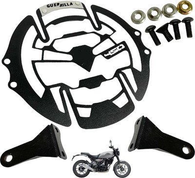 OZANGO Bike Front Black Head light Grill / Jaali For RE Guerrilla 450 Bike Headlight Grill(Black)