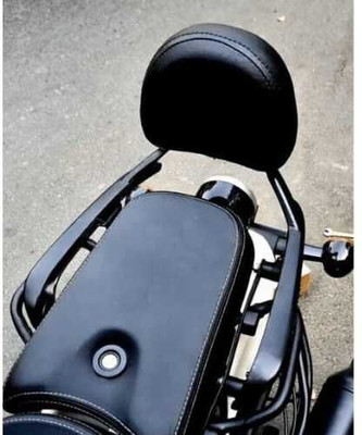 aqramax shortgun 650 backrest with alluminium body Bike Headlight Grill(Black)
