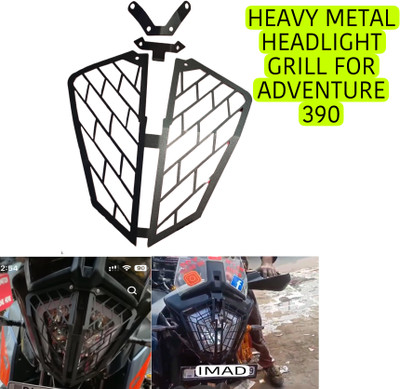 imad HEADLIGHT GRILL FOR ADVENTURE 390 Bike Headlight Grill(Black)
