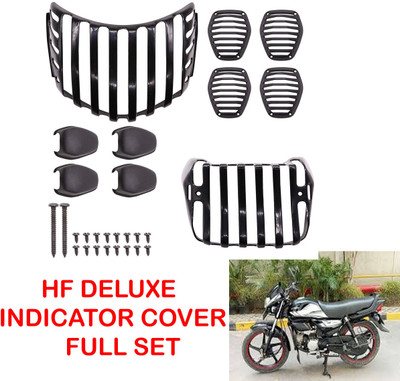 CHINKI TRADERS COMPLETE GRILL KIT Bike Headlight Grill(Black)