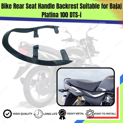 ENEMYT PLA3 Bike Rear Seat Handle Backrest Suitable for Bajaj Platina 100 DTS-i Bike Headlight Grill(Black)