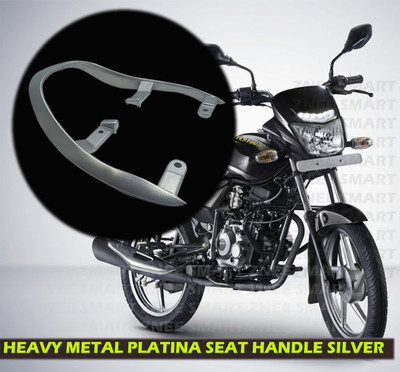 Znee Smart ZSS1- Bike Rear Seat Handle Backrest Suitable for Bajaj Platina Bike Headlight Grill(Silver)