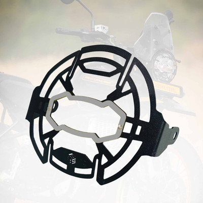 Vagary Matte Black Headlight Grill Compatible with RE Himalayan 450 Bike Headlight Grill(Black)