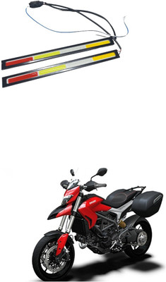 PRTEK 2pcs/ 17CM Car LED COB DRL Daytime Running Light Waterproof_g91 Bike Headlight Grill(Multicolor)