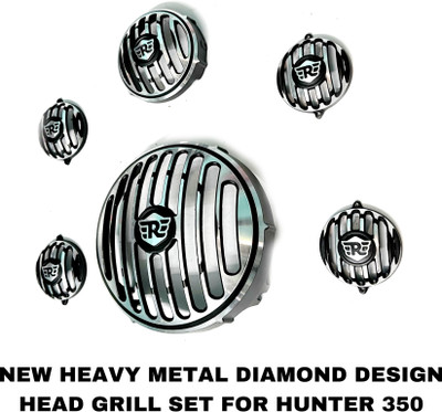 imad NEW DESIGN DIAMOND GRILL SET Bike Headlight Grill(Black)