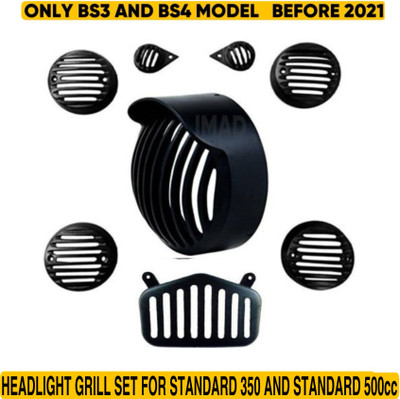 imad Headlight grill set of 8 for Royal Enfield Standard Bike Headlight Grill(Black)