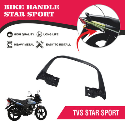 Huims HMX- Premium Quality Seat Handle Backrest Suitable for TVS Star Sport Bike Headlight Grill(Black)