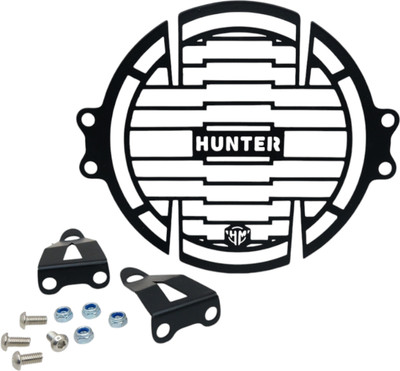 HIMOTORS Hunter Headlight Grill hexagonal for Hunter 350CC Guard BLK04 Bike Headlight Grill(Black)