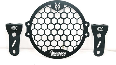 BSI Super Meteor 650 Headlight Grill/Jali Bike Headlight Grill(Black)