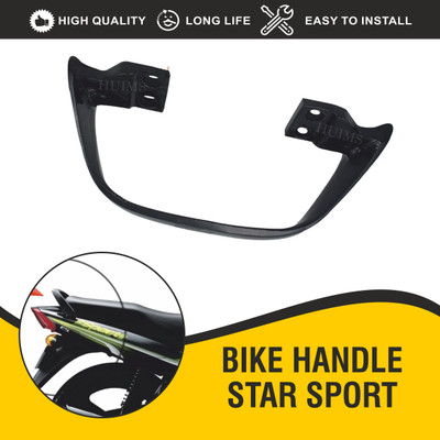 Allowing Genuine Quality Seat Handle Backrest Suitable for TVS Star Sport Bike Headlight Grill(Black)