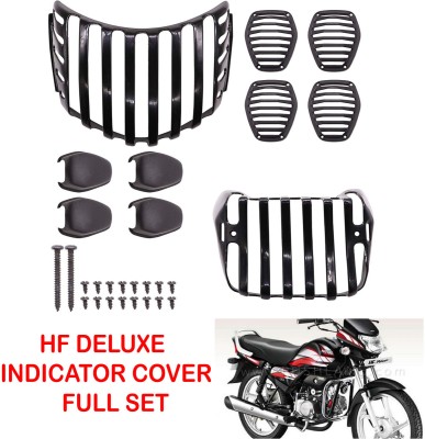 CHINKI TRADERS HF DELUX FULL KIT SET Bike Headlight Grill(Black)