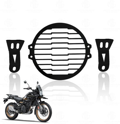 Moto Genius Front Headlight Grill Guard for RE Himalayan 450 Motorbike | Line Design Bike Headlight Grill(Black)