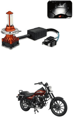 LOVMOTO Bike Front DC Power Headlight Bulb with Cooling Fan 17 Bike Headlight Grill(White)
