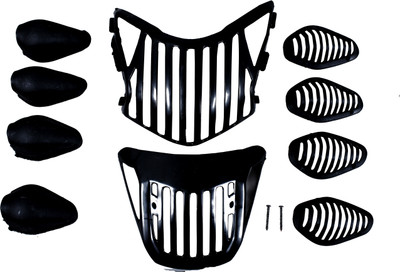 Vtrust Shine SP Bike Grill Set of 6 Bike Headlight Grill(Black)