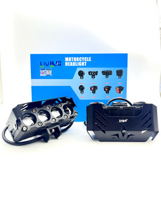 Moto Powerz HJG Original 4 Lens Fog Lights for Universal Bike and Car Bike Headlight Mount
