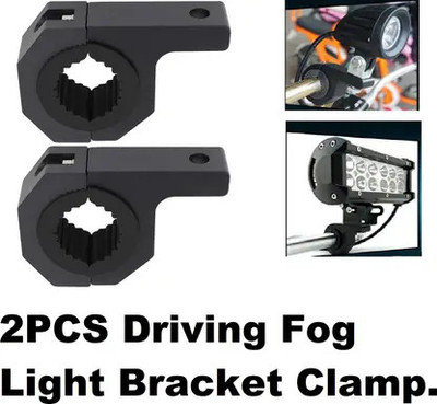 AUTO TREND LED Light Horizontal Clamp Mounting Backet Kit Fit Pack Of 2 Bike Headlight Mount