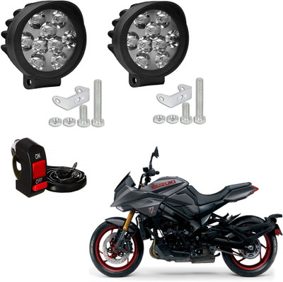 Autoinnovation High Quality Waterproof 9 Cap LED Fog Light Universal For Bikes-191 Headlight Motorbike LED for Suzuki (12 V, 15 W)(Universal For Bike, Pack of 2)