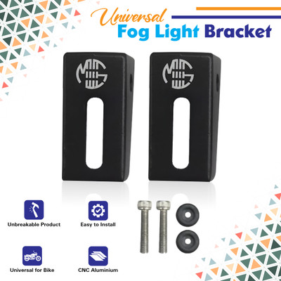 OBEROI'S TRADERS Universal Motorcycle CNC Aluminum Fog Light Mounting Bracket Clamp Kit Bike Headlight Mount