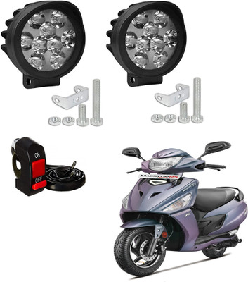 Autoinnovation High Quality Waterproof 9 Cap LED Fog Light Universal For Bikes-113 Headlight Motorbike LED for Hero (12 V, 15 W)(Maestro, Pack of 2)