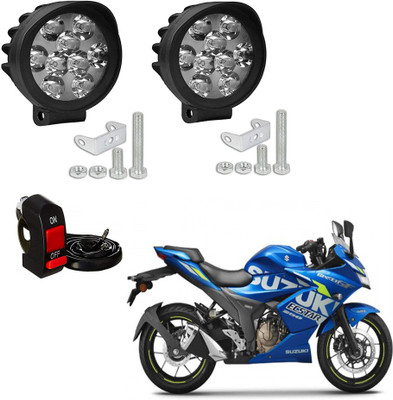 Autoinnovation High Quality Waterproof 9 Cap LED Fog Light Universal For Bikes-077 Headlight Motorbike LED for Suzuki (12 V, 15 W)(Gixxer, Pack of 2)