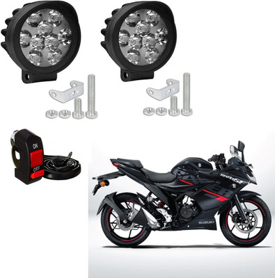 Autoinnovation High Quality Waterproof 9 Cap LED Fog Light Universal For Bikes-116 Headlight Motorbike LED for Suzuki (12 V, 15 W)(Gixxer, Pack of 2)