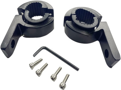 SRPHERE Bike Universal Fog Light/Lamp Clamp Holder Mounting Bracket Black Set of 2 Bike Headlight Mount
