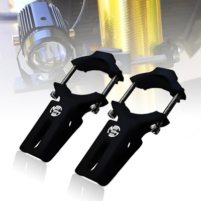 BRXR Shocker Fog Light Clamp | LED Light Mount Holder Bracket Kit Bike Headlight Mount