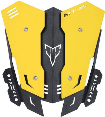 ZYO Premium Quality Metal Visor For Yamaha MT-15 Bike Windshield (Yellow) Bike Headlight Visor